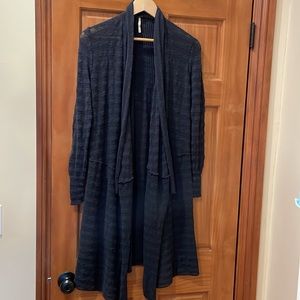 Free People 100% cotton long duster cardigan sweater